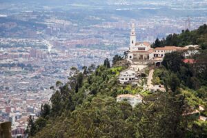 Monserrate mountain in Bogota,