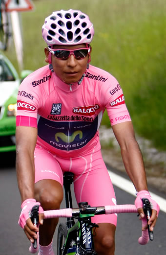 Colombian cyclist Nairo Quintana during stage 17 of the 2014 Giro d'Italia. By nuestrociclismo.com - https://www.flickr.com/photos/nuestrociclismo/14293505025/in/album-72157644413753899/, CC BY-SA 2.0, https://commons.wikimedia.org/w/index.php?curid=62439018